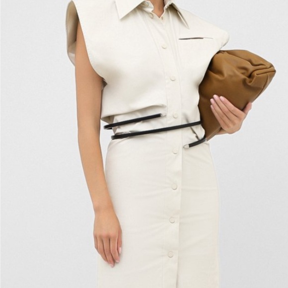 NWT Authentic BOTTEGA VENETA Nappa Leather Snake Belt - Picture 7 of 8